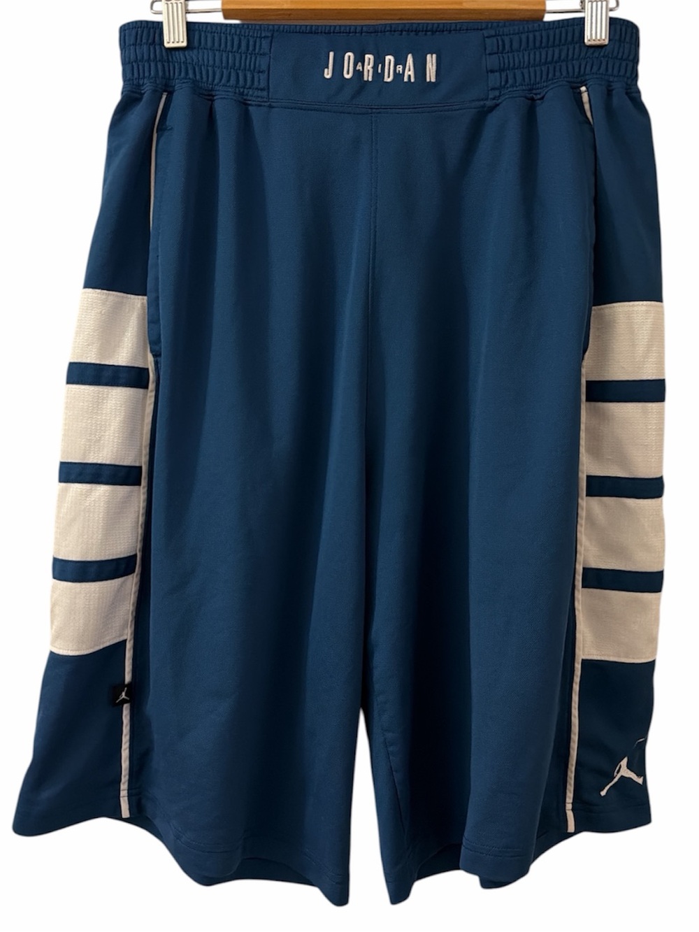 Jordan Navy Blue Basketball Shorts with white Stripe Panels